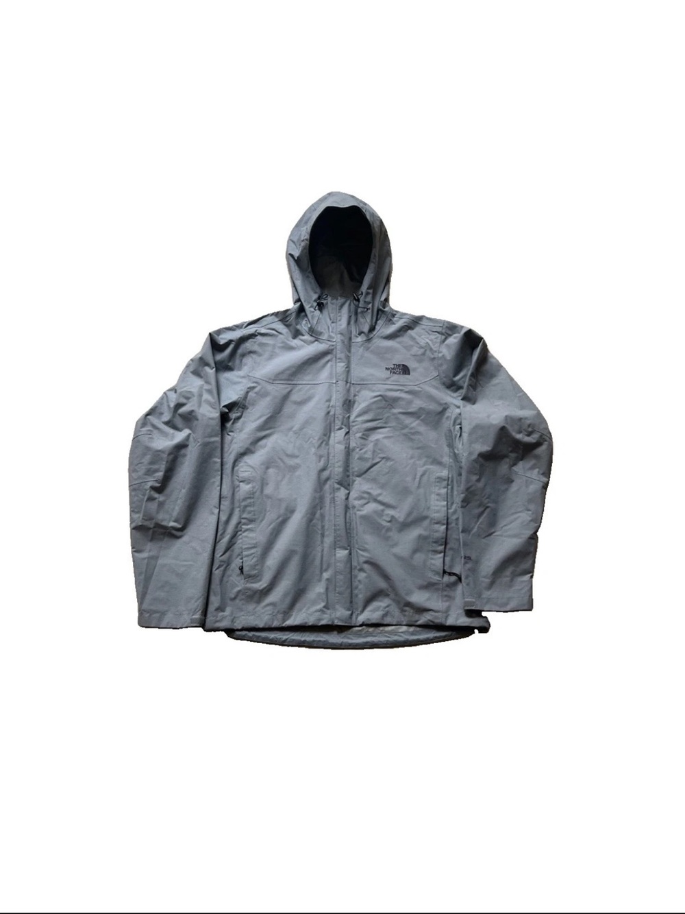 The North Face Men's Full Zip Gray Hyvent 2.5L Venture Jacket Size Medium